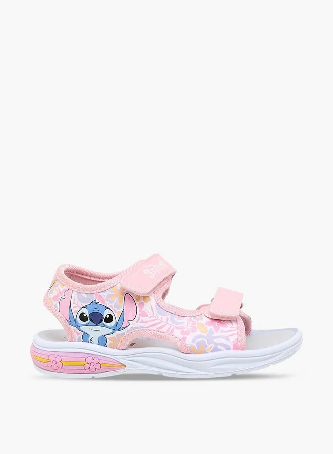 ديزني Girls Stitch Print Light-Up Sandals